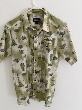 patagonia Shirt Dogfish Head Beer Logo Organic Cotton Mens Small